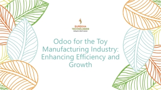 Odoo for the Toy Manufacturing Industry-Enhancing Efficiency and Growth_