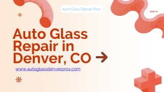 Auto Glass Repair in Denver, CO - Call Us 720-244-3708