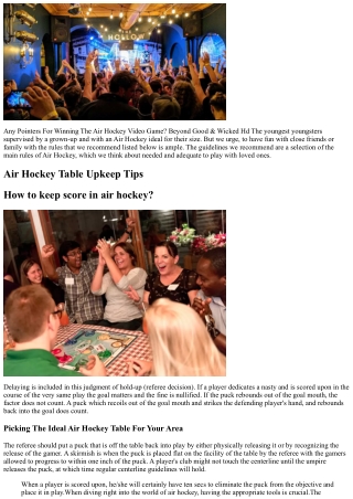 Exactly How To Play Air Hockey Our Best Simple Overview