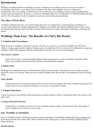 Weddings Made Easy: The Benefits of a Party Bus Rental
