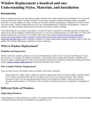 Window Replacement 101one hundred and onea hundred and oneone zero one Understan