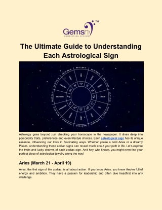 The Ultimate Guide to Understanding Each Astrological Sign