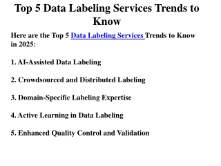 Top 5 Data Labeling Services Trends to Know