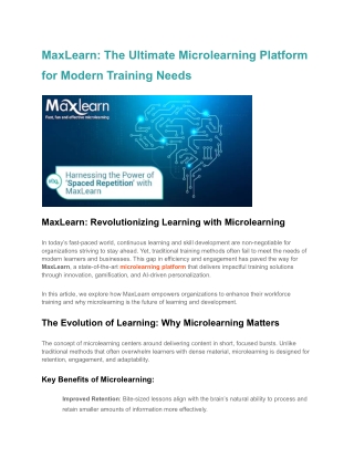 MaxLearn_ The Ultimate Microlearning Platform for Modern Training Needs