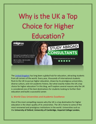 Why is the UK a Top Choice for Higher Education.docx