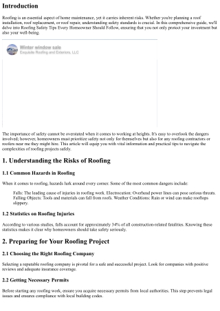 “Roofing Safety Tips Every Homeowner Should Follow”