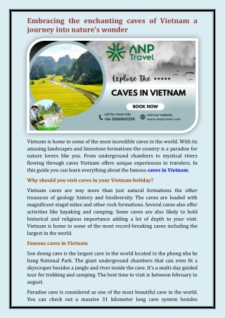 caves in Vietnam