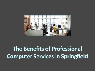 The Benefits of Professional Computer Services in Springfield