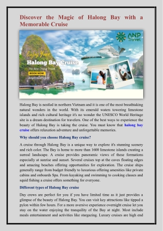 halong bay cruise