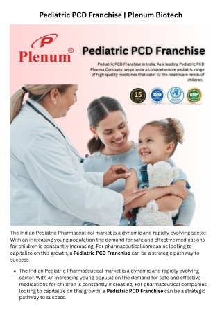 Pediatric PCD Franchise | Plenum Biotech