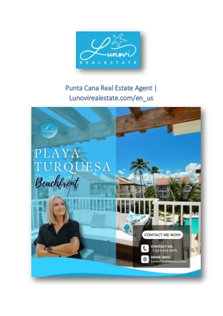 Punta Cana Real Estate Agent | Lunovirealestate.com/en_us