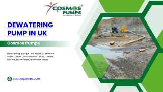 dewatering pump in UK- cosmos pumps