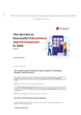 The Secrets to Successful Educational App Development 2025