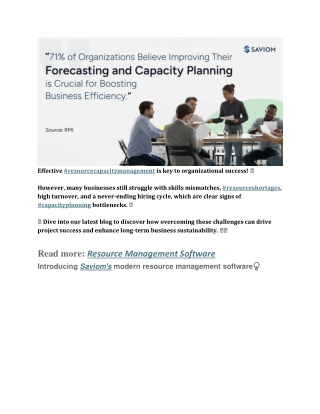 Forecasting and capacity planning is Crucial for boosting Business Efficiency slideserve