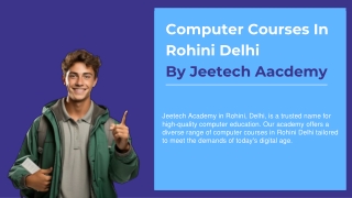 Computer Courses In Rohini Delhi By Jeetech Aacdemy