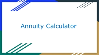 Annuity Calculator