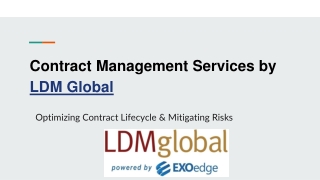 Contract Management Services by LDM Global