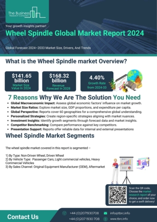 Wheel Spindle Market Report 2024- Size And Key Players