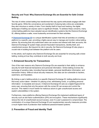 Security and Trust_ Why Diamond Exchange IDs are Essential for Safe Cricket Betting