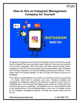 How to Hire an Instagram Management Company for Yourself