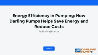 Energy Efficiency in Pumping: How Darling Pumps Helps Save Energy.