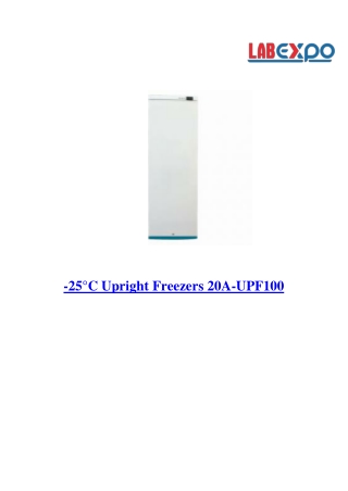 -25°C Upright Freezers 20A-UPF100