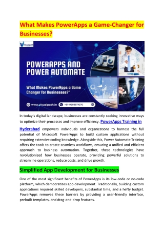 PowerApps Training in Hyderabad | Power Automate Training