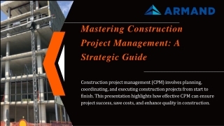 Mastering Construction Project Management A Strategic Guide