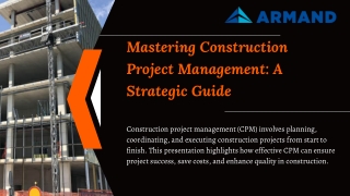 Mastering Construction Project Management A Strategic Guide