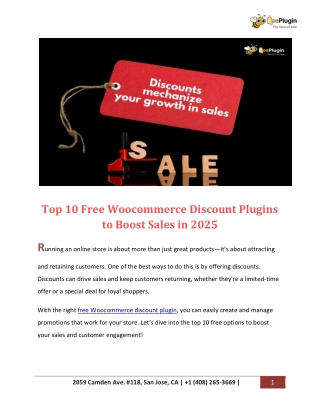 Top 10 Free Woocommerce Discount Plugins to Boost Sales in 2025