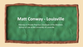 Matt Conway - A Fearless Pathmaker - Louisville, Kentucky