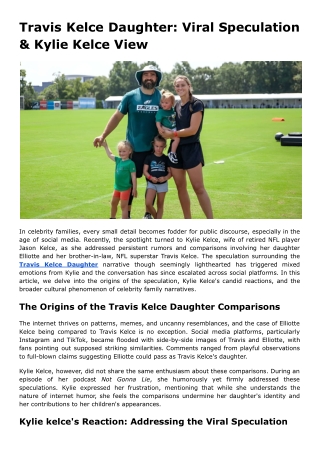 Travis Kelce Daughter: Viral Speculation & Kylie Kelce View