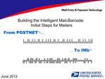 Building the Intelligent Mail Barcode: Initial Steps for Mailers