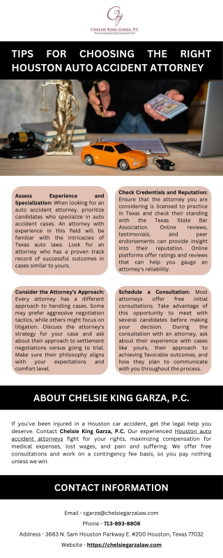 Tips for Choosing the Right Houston Auto Accident Attorney