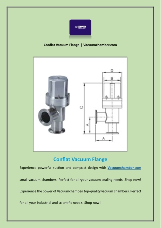 Conflat Vacuum Flange | Vacuumchamber.com