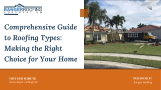 Comprehensive Guide to Roofing Types Making the Right Choice for Your Home