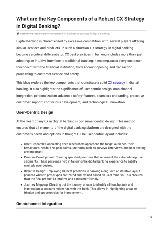 What are the Key Components of a Robust CX Strategy in Digital Banking_