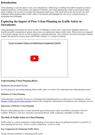 Exploring the Impact of Poor Urban Planning on Traffic Safety in Sacramento