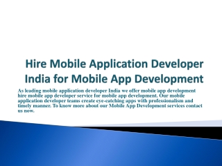 Mobile App Developer India with MADI for Android App