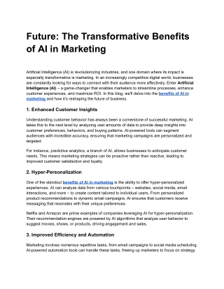 Future_ The Transformative Benefits of AI in Marketing