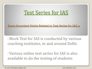 The best test series for IAS exam