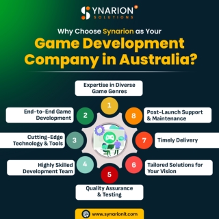 Why Choose Synarion as Your Game Development Company in Australia?