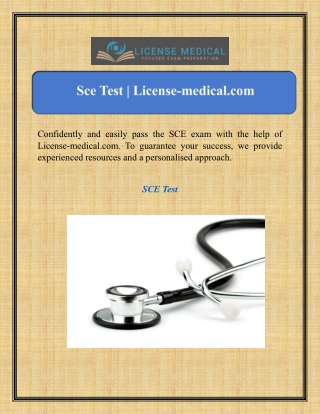 Sce Test | License-medical.com