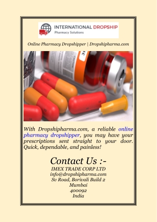 Online Pharmacy Dropshipper | Dropshipharma.com
