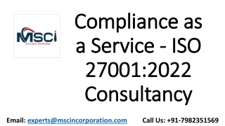 Compliance as a Service - ISO 27001 Consultancy