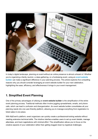 5 Reasons to Use an Event Website Builder for Your Next Celebration