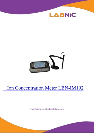 Ion Concentration Meter LBN-IM192
