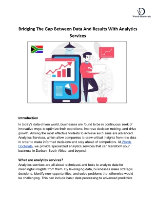 Bridging The Gap Between Data And Results With Analytics Services