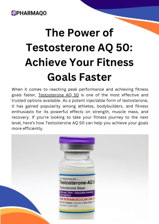 The Power of Testosterone AQ 50 Achieve Your Fitness Goals Faster