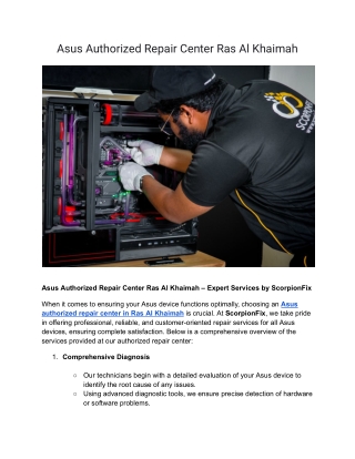 Asus Authorized Repair Center Ras Al Khaimah
